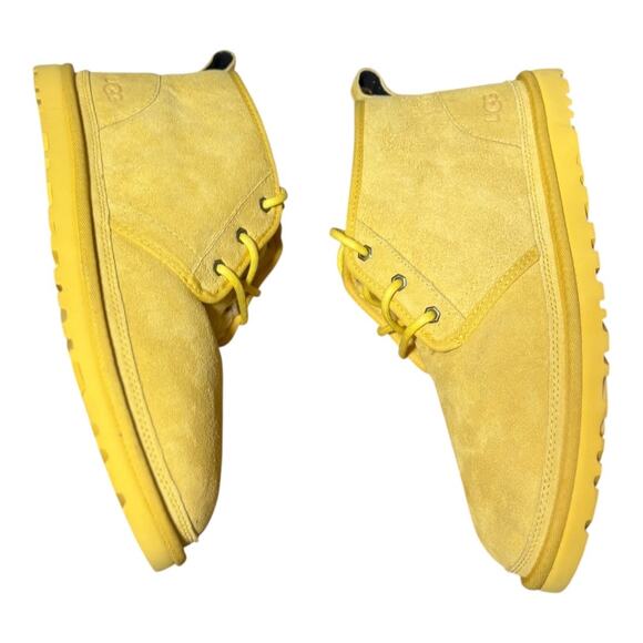 UGG NEUMEL SUEDE SHEARLING WOOL BOOTS CORN YELLOW NWOT M 10 W 11 - Picture 3 of 13